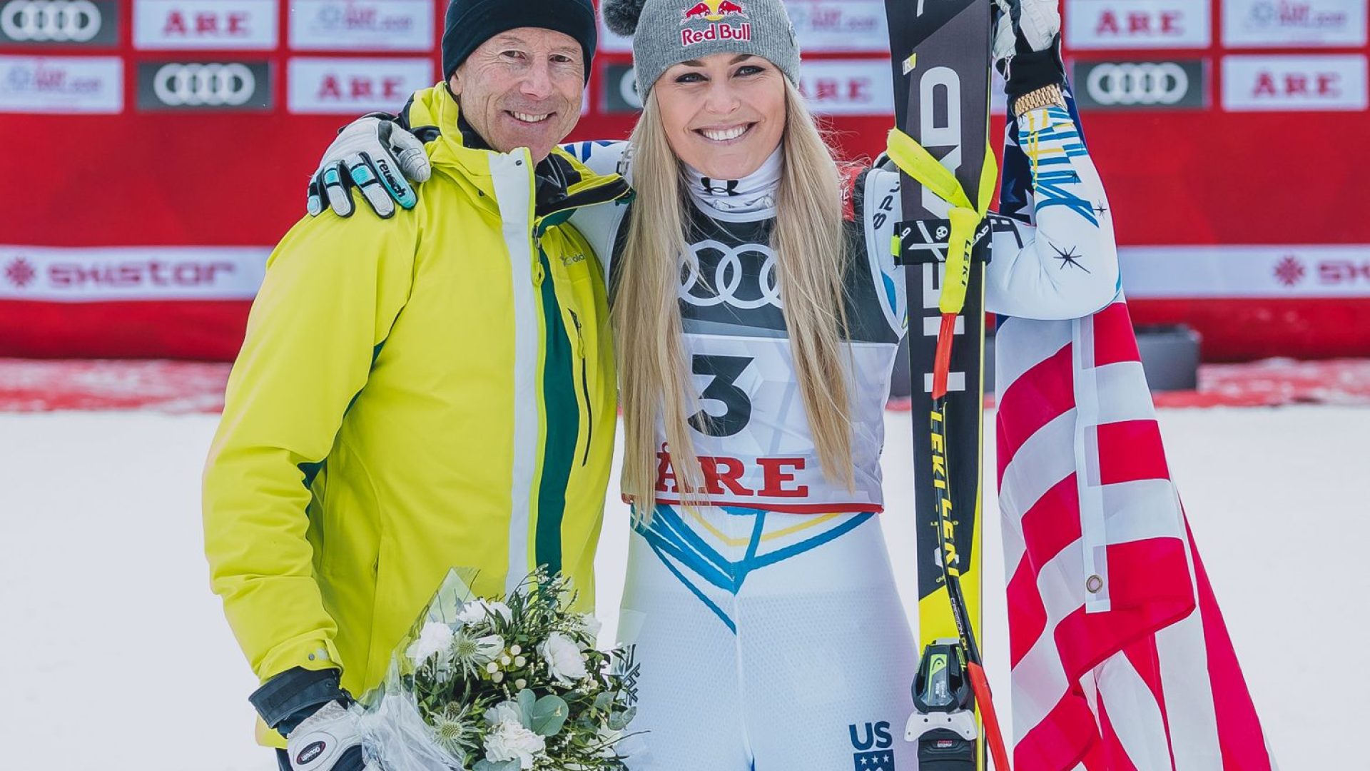 Lindsey Vonn (USA) und Ingemar Stenmark