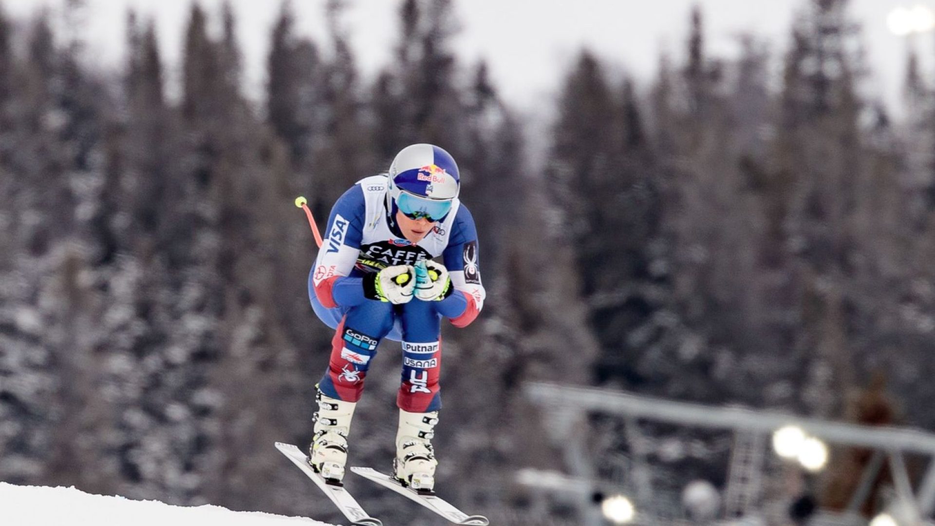Lindsey Vonn during the Race for the World Cup Downhill in Are on March 08i