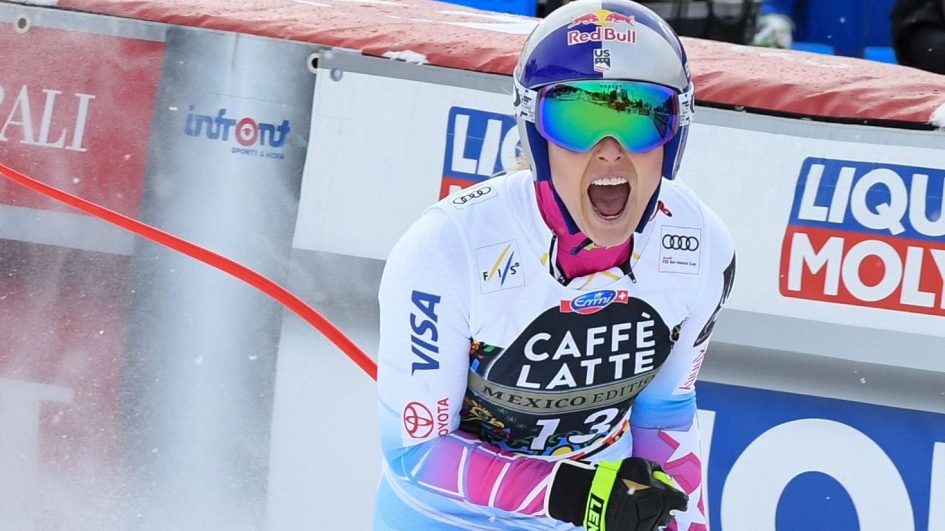 Lindsey Vonn during the Race for the World Cup Downhill in Are on March 08i