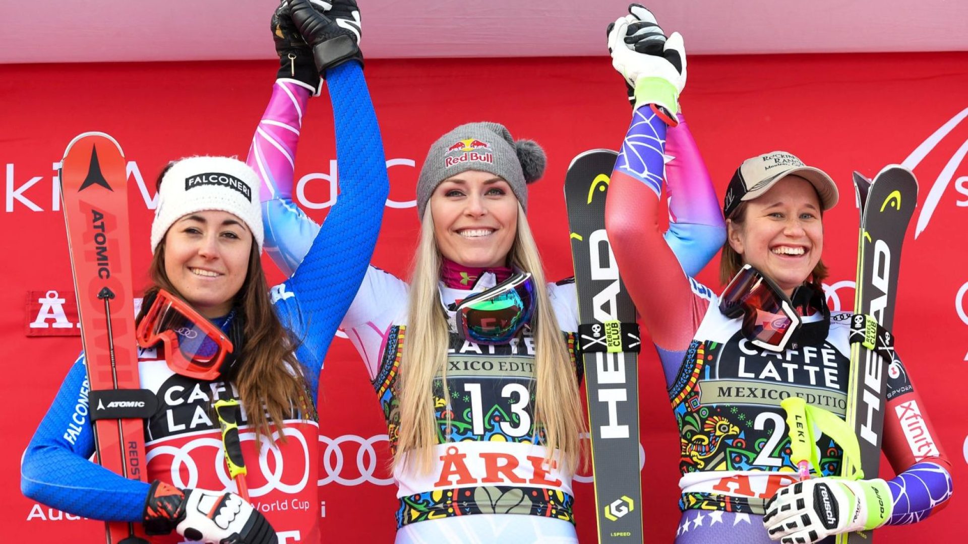 Lindsey Vonn during the Race for the World Cup Downhill in Are on March 08i